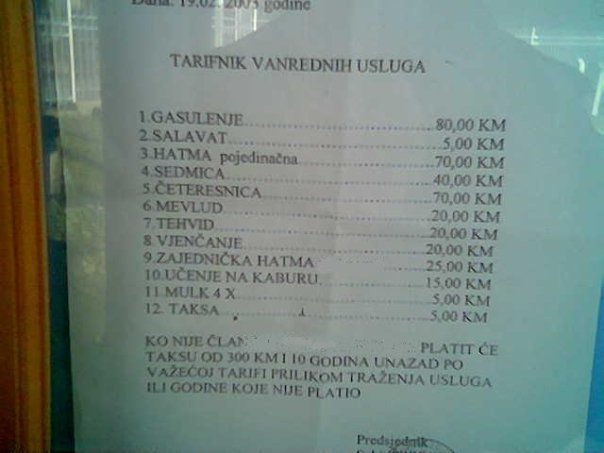 tarifnik