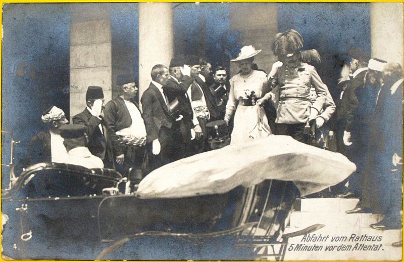 800px-Postcard for the assassination of Archduke Franz Ferdinand in Sarajevo