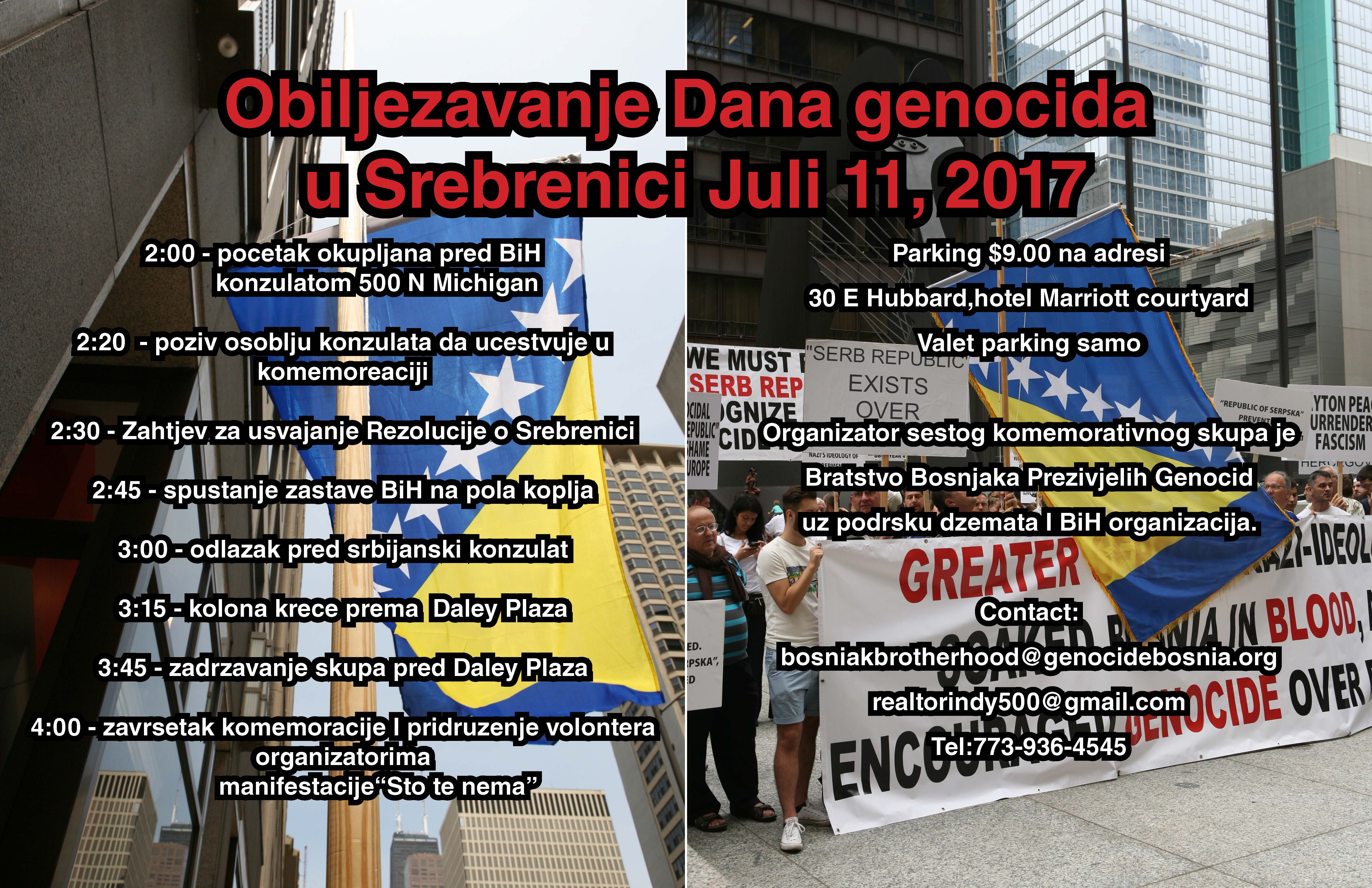 “Srebrenica Genocide Commemoration Day” Chicago